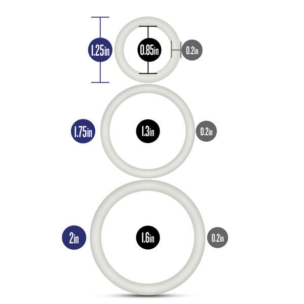 Performance Vs4 Pure Premium (White) – Silicone Cockring Set > Cock Ring > Sets - Tophatter Daily Deals