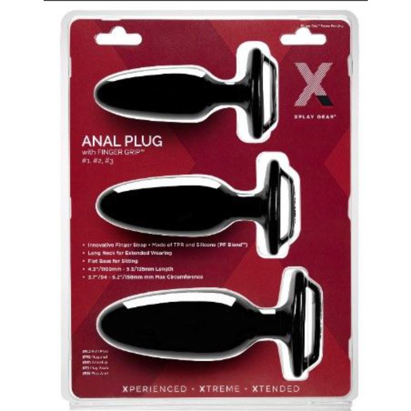 Xplay Finger Grip Plug Starter Kit Experience > Anal Range > Butt Plug Kits - Tophatter Daily Deals