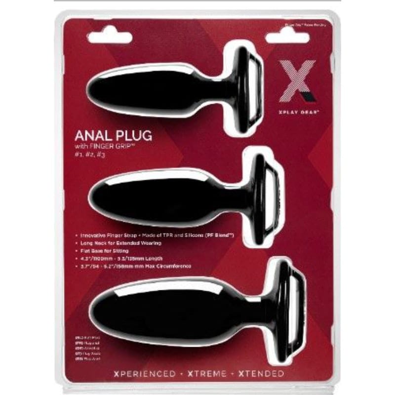 Xplay Finger Grip Plug Starter Kit Experience > Anal Range > Butt Plug Kits - Tophatter Daily Deals