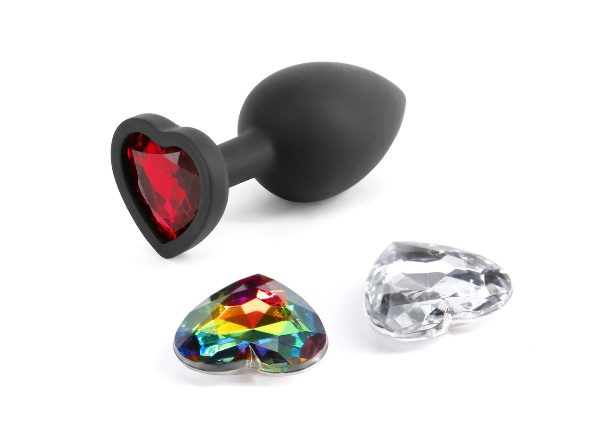 Glams Xchange Heart Small (Interchangeable Heart Gems) – Small Silicone Butt Plug > Anal Range > Jewel Butt Plugs - Tophatter Daily Deals