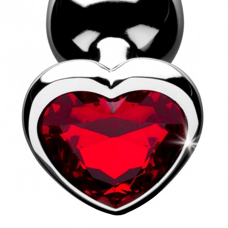 Booty Sparks 3.3" Red Heart Aluminum Anal Plug > Anal Range > Jewel Butt Plugs - Tophatter Daily Deals