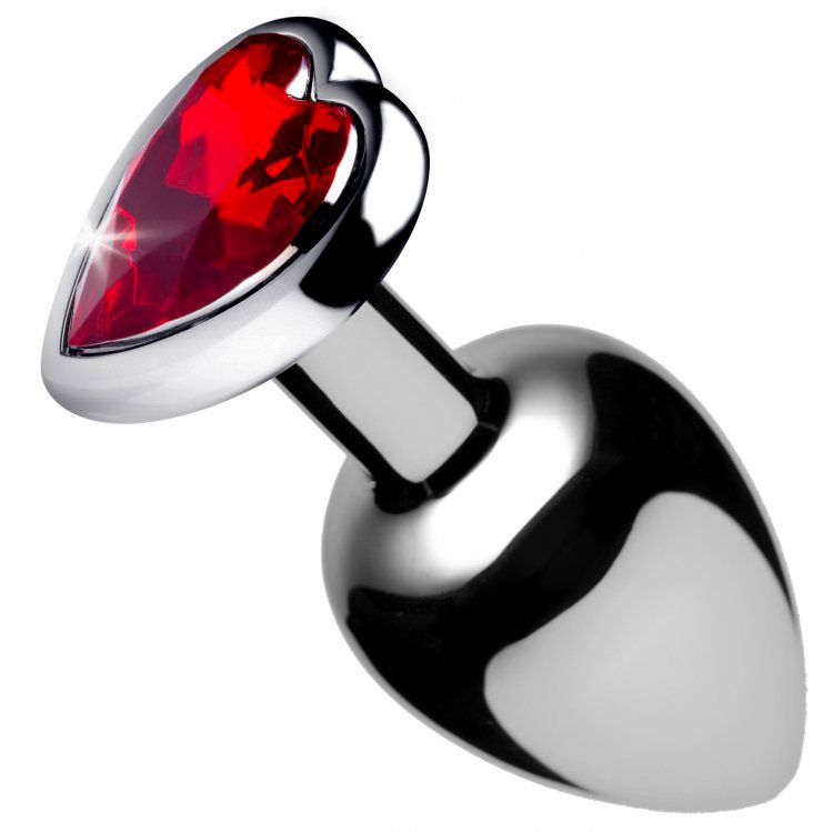 Booty Sparks 3.3" Red Heart Aluminum Anal Plug > Anal Range > Jewel Butt Plugs - Tophatter Daily Deals