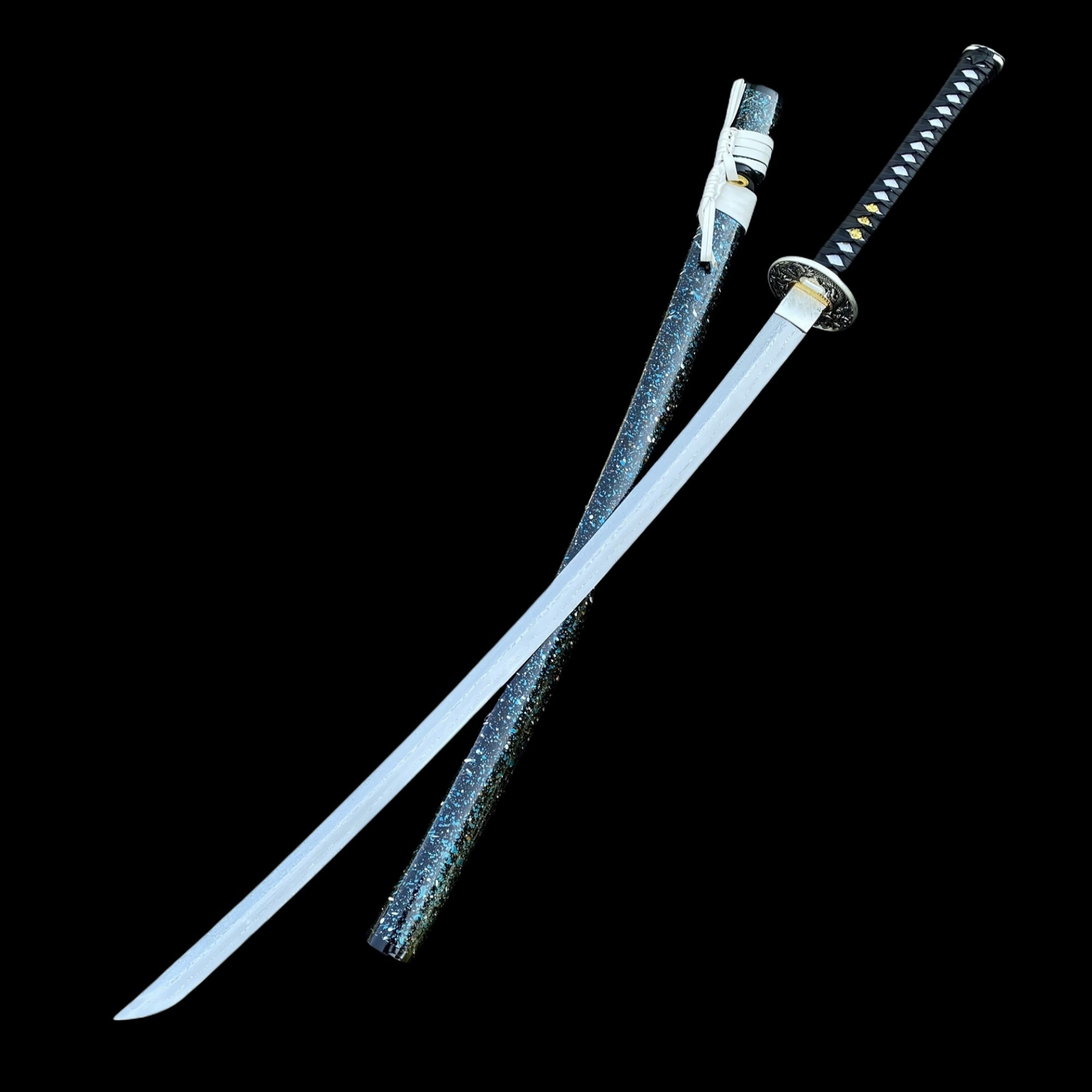 Ice Dragon Katana Damascus Steel Samurai Sword Edged (Sharp) - Tophatter Daily Deals