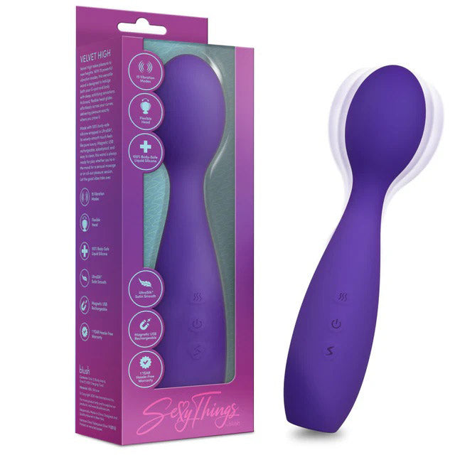 Sexy Things Velvet High – Powerful Wand Vibrator with 15 Vibration Modes > Vibrators > Standard Vibrators - Tophatter Daily Deals