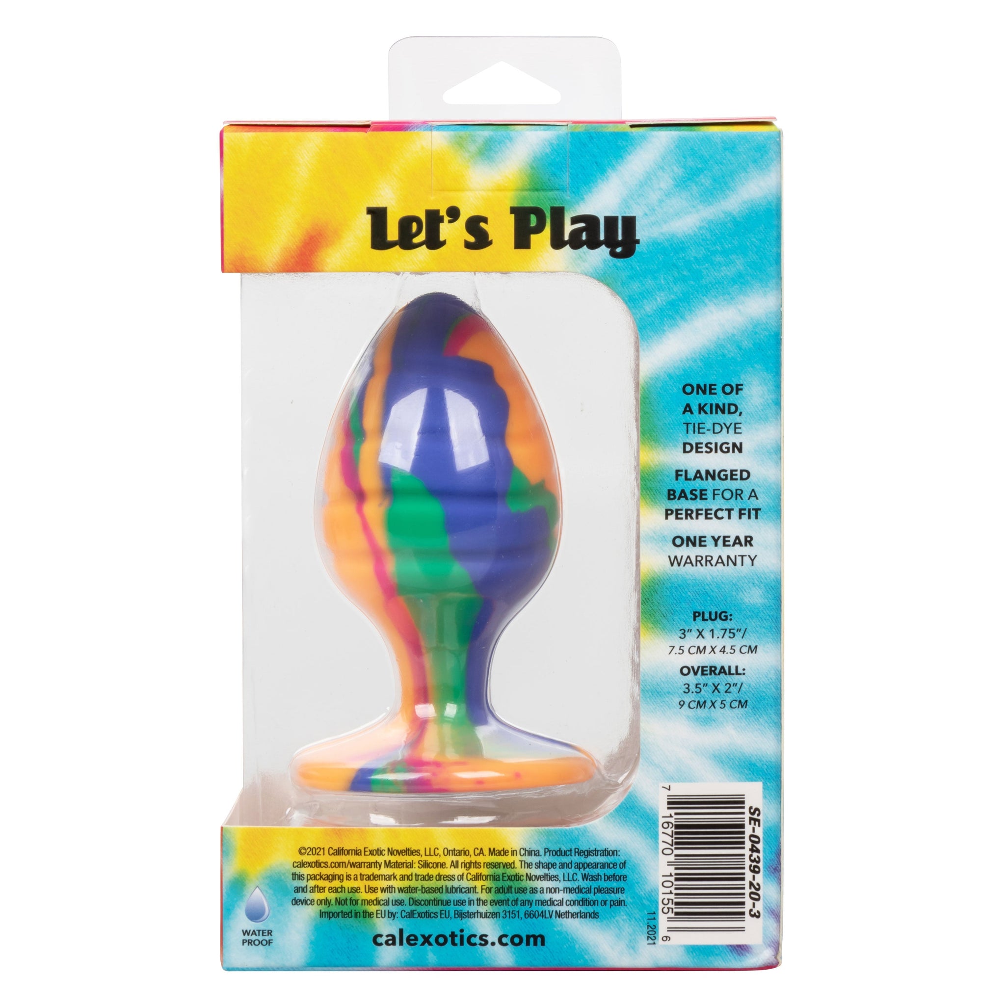 Cheeky Large Swirl Tie Dye – Colorful Large Butt Plug > Anal Range > Butt Plugs - Tophatter Daily Deals