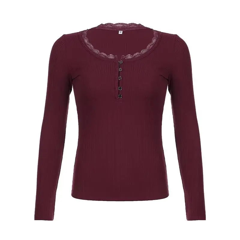 Y2K Button-Up Knitted New Year Christmas Coquette Aesthetic Red - Tophatter Daily Deals
