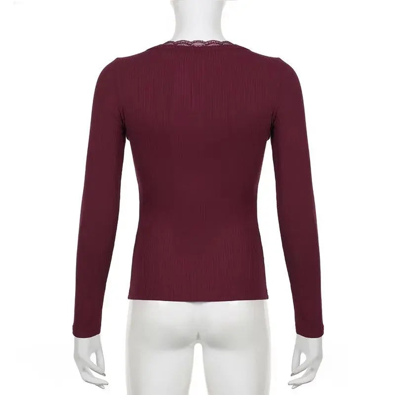 Y2K Button-Up Knitted New Year Christmas Coquette Aesthetic - Tophatter Daily Deals