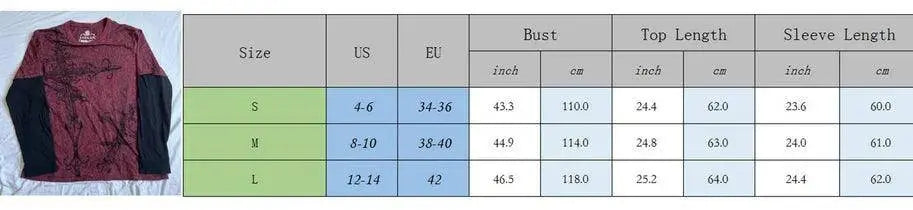 Y2K Grunge Emo Vintage T-shirt 2000s Cross Cyber Goth Patchwork Long Sleeve Tees E-girl Gothic Harajuku Loose Tops Women Men - Tophatter Daily Deals