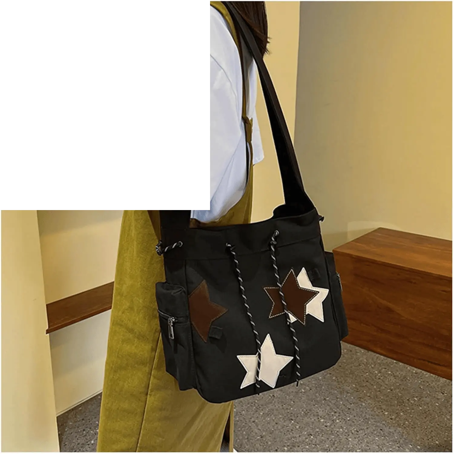 🌟 Y2K Star Canvas Messenger Bag – The Cute Aesthetic Tote You'll Love! Perfect Small Shoulder Crossbody for Your Adventures! ✨💖 #Fashion #Travel - Wholesale Prices (Limited Deals)