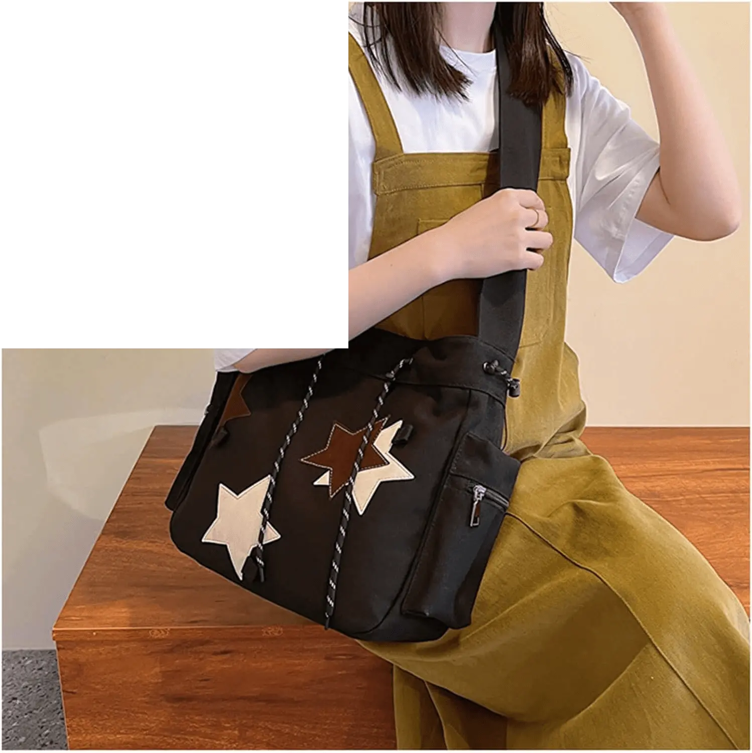 🌟 Y2K Star Canvas Messenger Bag – The Cute Aesthetic Tote You'll Love! Perfect Small Shoulder Crossbody for Your Adventures! ✨💖 #Fashion #Travel - Wholesale Prices (Limited Deals)