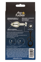 Star Fucker Mini Plug Black Silicone Dual Enhancer with Metal Probe and Sparkling Gem Base > Anal Range > Prostate Plugs - Tophatter Daily Deals