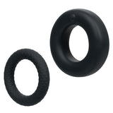 Link Up Optimum Black Dual-Density Silicone Vibrating Enhancer and Ultra-Soft Textured Support Ring > Cock Ring > Vibrating - Tophatter Daily Deals
