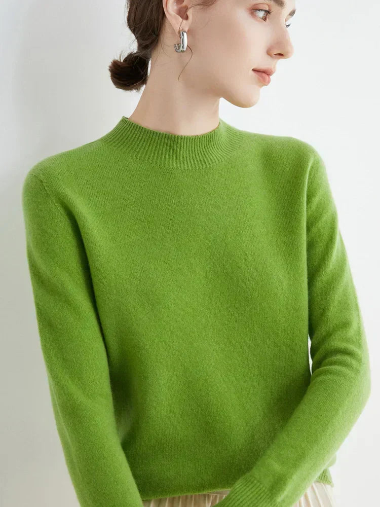 Soft Classic Women’s Pullover - Mock Neck, Wool, Work - Tophatter Daily Deals