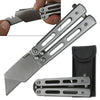 Unique Razor Butterfly Style With Pouch Box Cutter Utility Knife Collectible Weapons - Tophatter Daily Deals