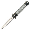 9 Inch Italian Stiletto Style Tactical Spring Assisted Open Pocket Knife White - TOPHATTER'S ARMORY DEALS Collectible Weapons - Tophatter Daily Deals