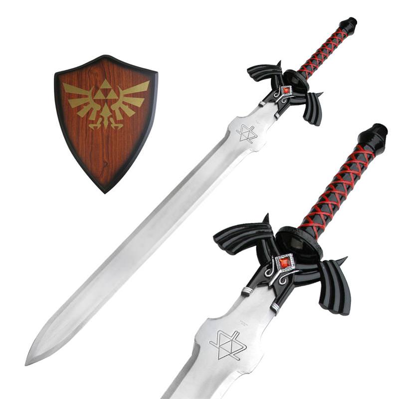Dark Link Shadow Legend of Zelda Master Sword with Wall Plaque - TOPHATTER'S ARMORY DEALS Collectible Weapons - Tophatter Daily Deals