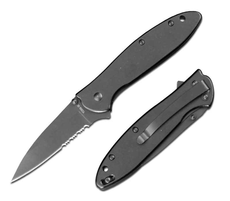 4 Inch Closed Black Executive Style Assisted Opening Pocket Knife - Tophatter's Guns'N'Weapons Store Collectible Weapons - Tophatter Daily Deals