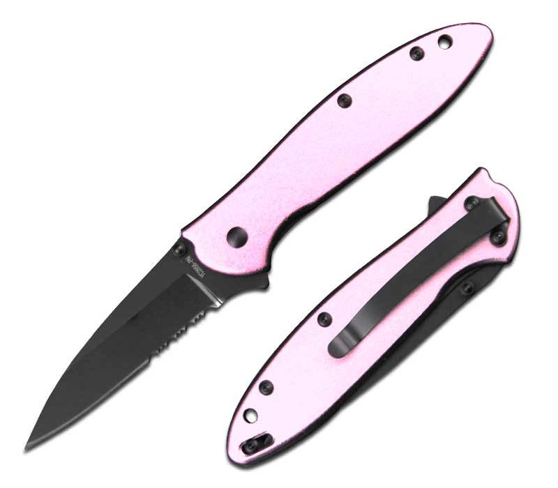 4 Inch Closed Pink Executive Style Assisted Opening Pocket Knife - TOPHATTER'S ARMORY DEALS Collectible Weapons - Tophatter Daily Deals