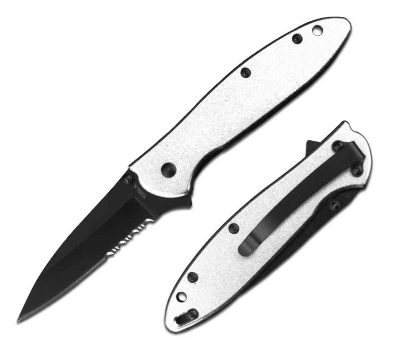 4 Inch Closed Silver Executive Style Assisted Opening Pocket Knife Collectible Weapons - Tophatter Daily Deals