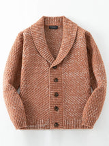 Soft Classic Mens Cardigan - Shawl Collar, Knit, Casual Brown - Tophatter Daily Deals
