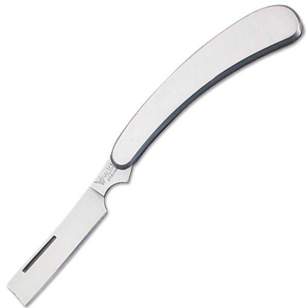 Stainless Steel Straight Razor Blade Folding Pocket Knife - Tophatter's Guns'N'Weapons Store Collectible Weapons - Tophatter Daily Deals