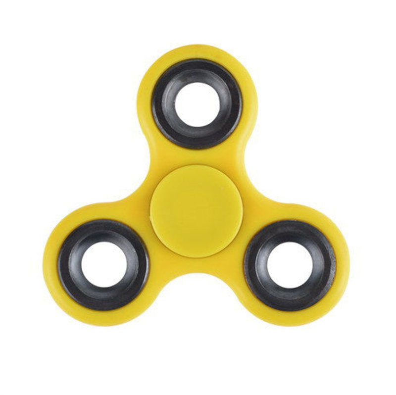 Stress Relief Hand Spinner and Spinning Tri Fidget High Speed Yellow Collectible Weapons - Tophatter Daily Deals