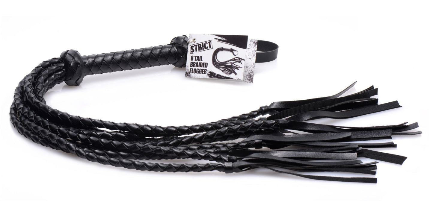 8 Tail Braided Flogger – Durable Leather Bondage Flogger > Bondage Gear > Whips & Floggers - Tophatter Daily Deals
