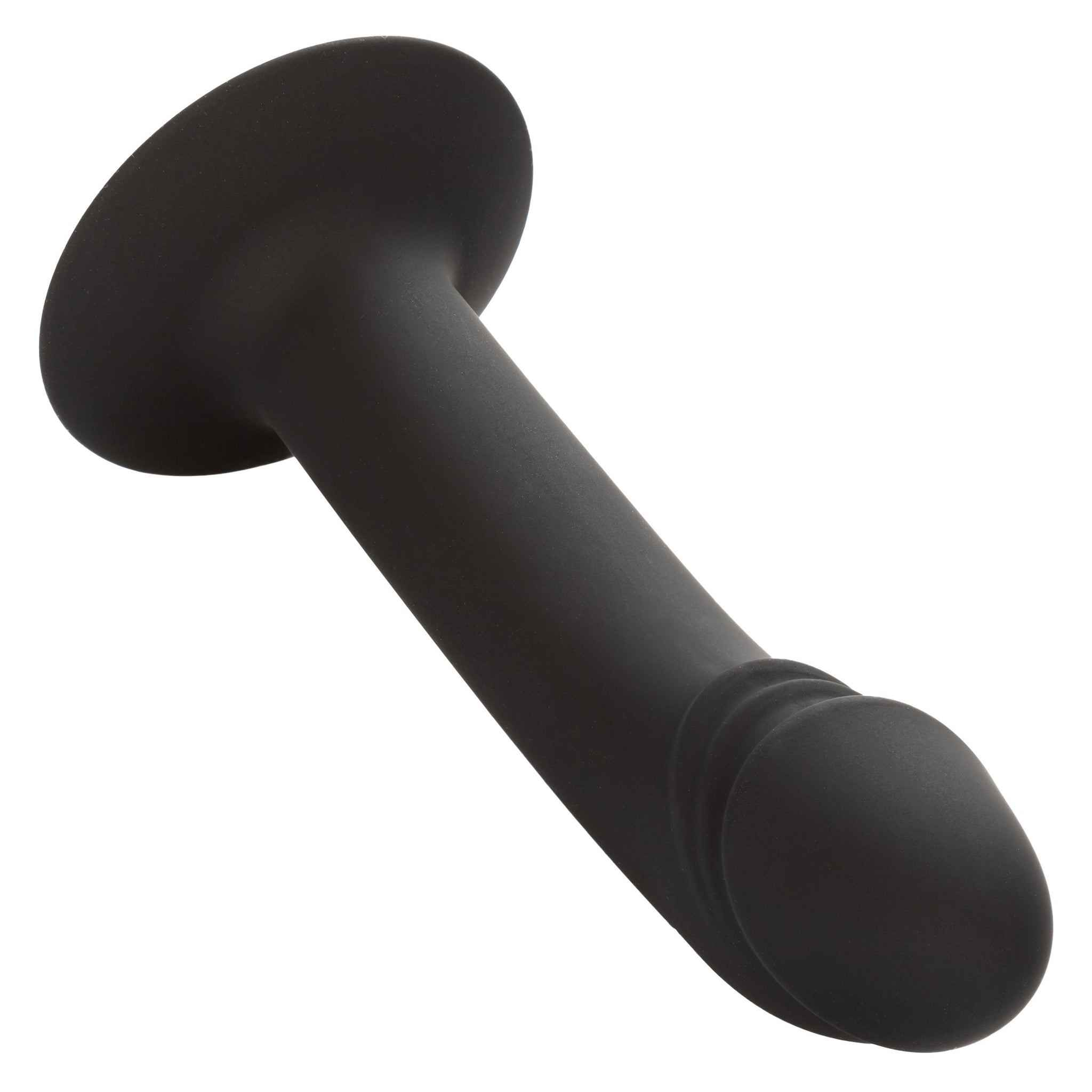 CalExotics Silicone Curved Anal Stud Black Smooth Silicone with Suction Cup Base 5 Inch > Anal Range > Butt Plugs - Tophatter Daily Deals