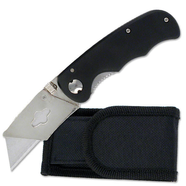 Mini Folding Utility Razor Knife With Case and Extra Blades Collectible Weapons - Tophatter Daily Deals