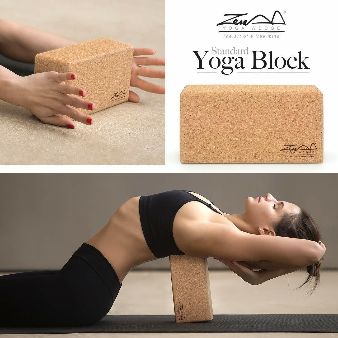Cork Yoga Blocks UK - Yoga Blocks Exercise Cork Brick Pilates Block Yoga & Pilates Blocks - Tophatter Daily Deals