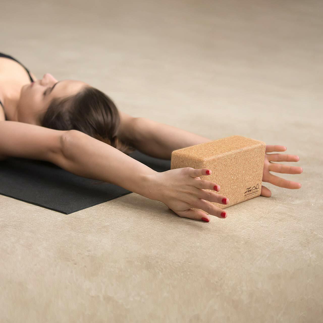 Cork Yoga Blocks UK - Yoga Blocks Exercise Cork Brick Pilates Block Yoga & Pilates Blocks - Tophatter Daily Deals