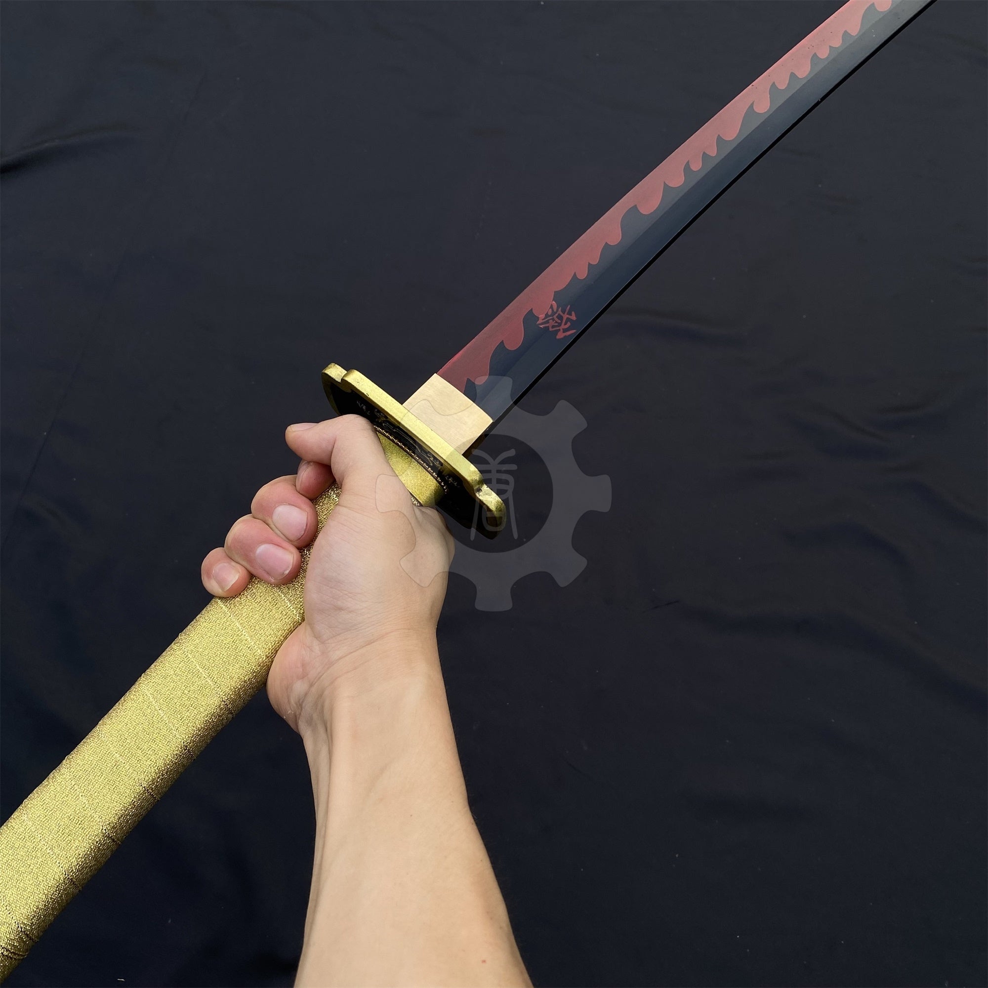 IRL Yoriichi Nichirin Sword Katana-Carbon Steel 1045 - Tophatter Daily Deals