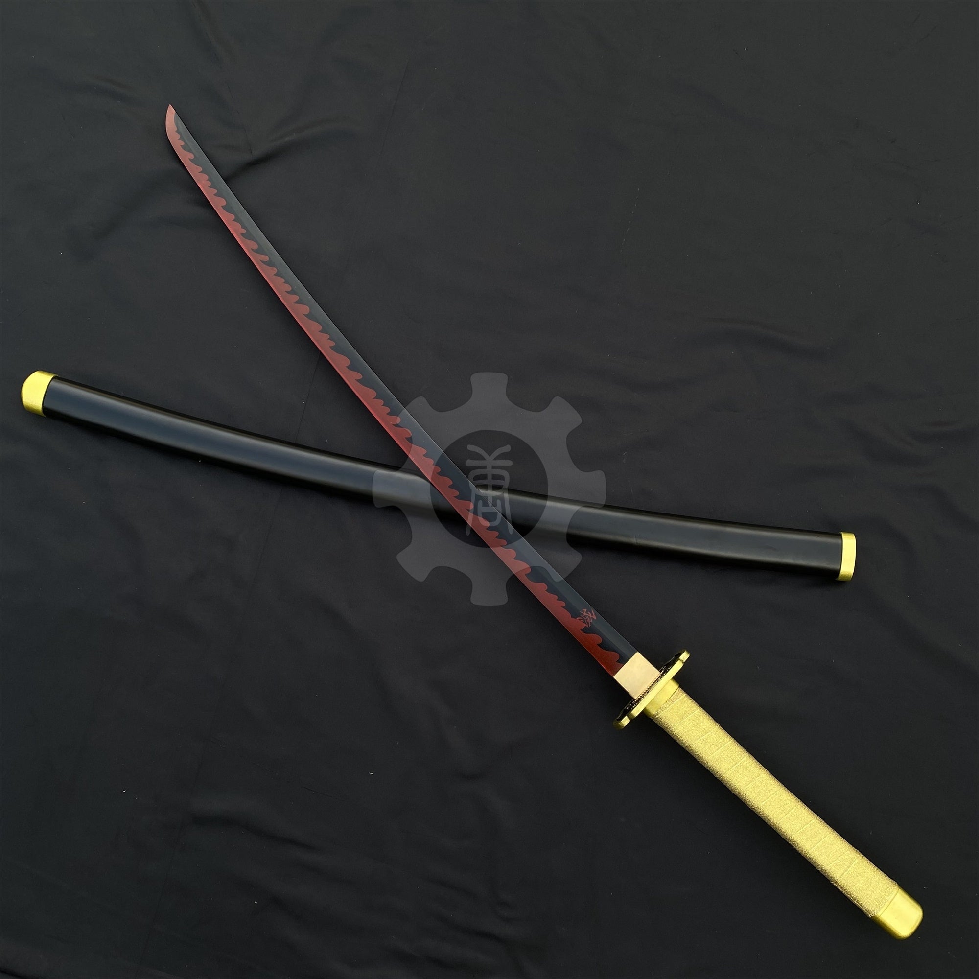 IRL Yoriichi Nichirin Sword Katana-Carbon Steel 1045 - Tophatter Daily Deals