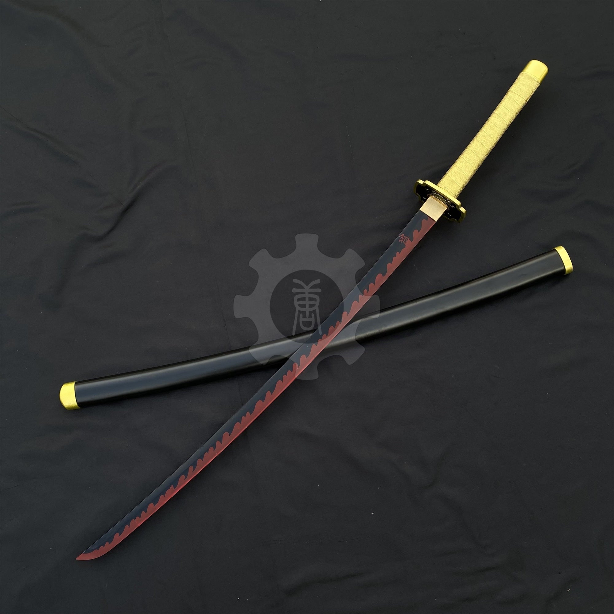 IRL Yoriichi Nichirin Sword Katana-Carbon Steel 1045 - Tophatter Daily Deals