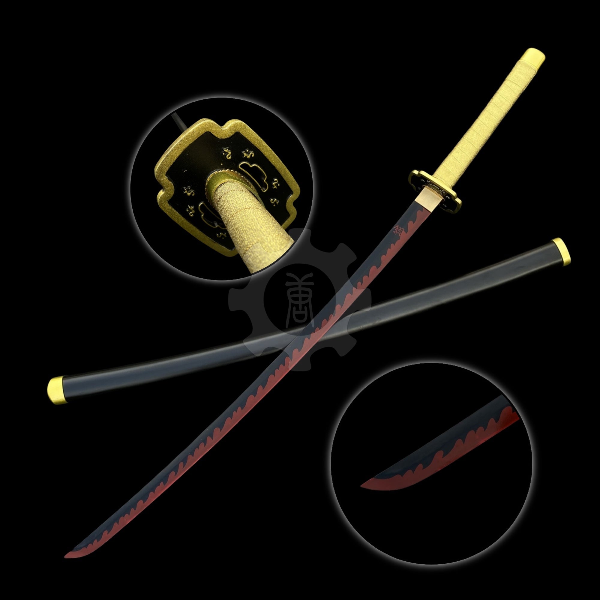 IRL Yoriichi Nichirin Sword Katana-Carbon Steel 1045 - Tophatter Daily Deals