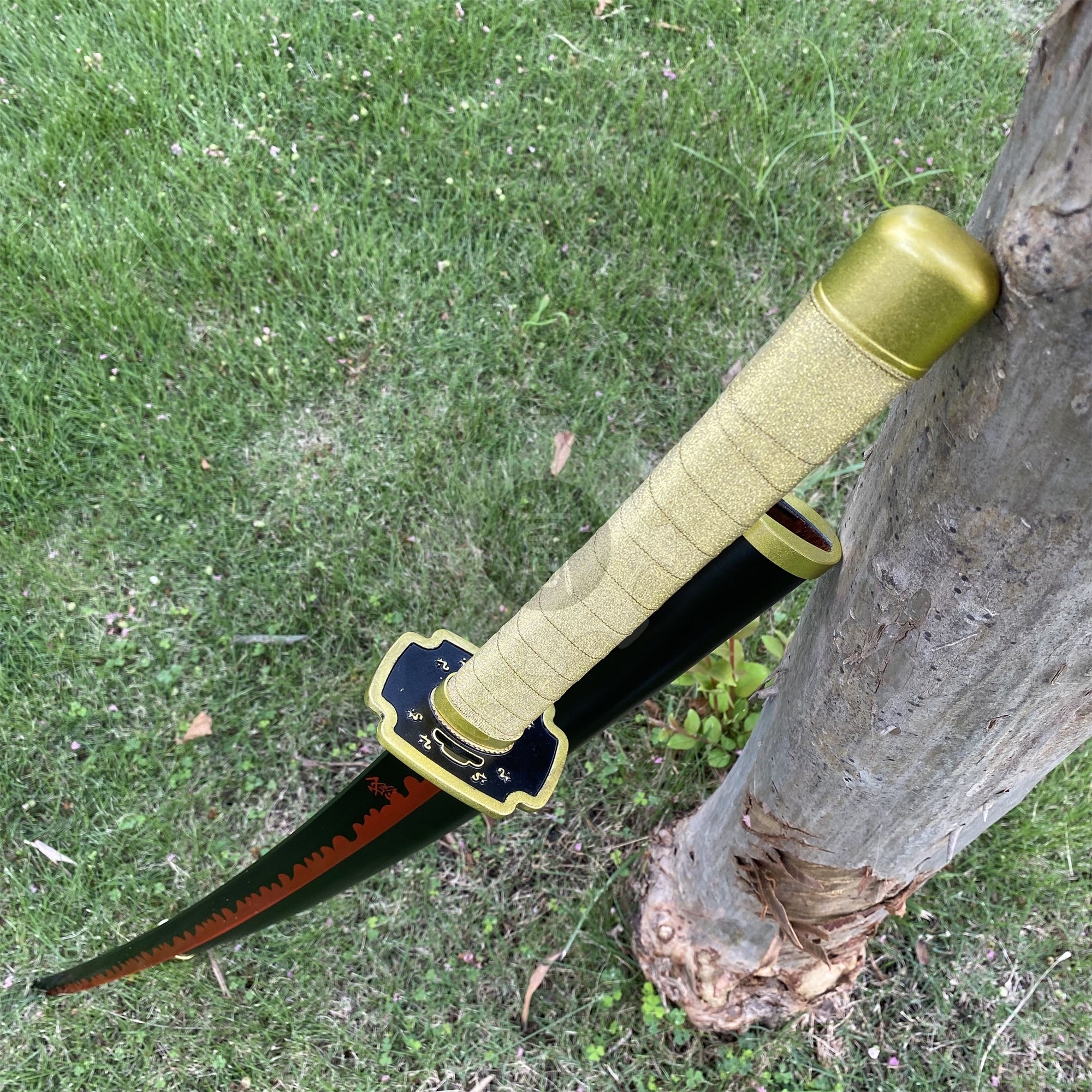 IRL Yoriichi Nichirin Sword Katana-Carbon Steel 1045 - Tophatter Daily Deals