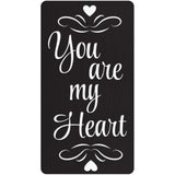 Custom Cane Engraving - Rectangle Black Anodized Aluminum - Valentine's Day Special Love Engraving Plaque - I Love You - Tophatter Daily Deals