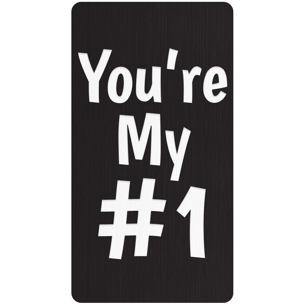 Custom Cane Engraving - Rectangle Black Anodized Aluminum - Valentine's Day Special Love Engraving Plaque - All you need is love - Tophatter Daily Deals