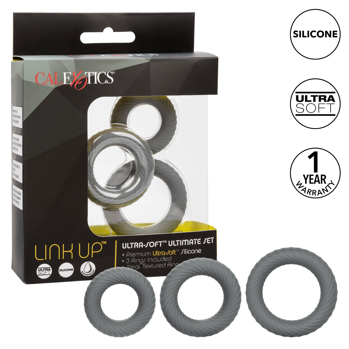 Link Up Ultra Soft Ultimate – Plush Stretchy Cock Ring Set > Cock Ring > Sets - Tophatter Daily Deals