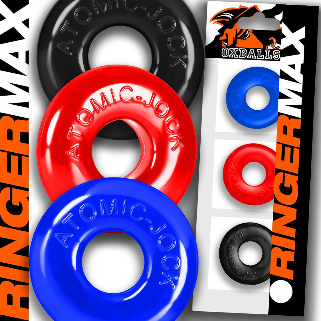Ringer Max Three Piece Multi Colour Cockring Set > Cock Ring > Sets - Tophatter Daily Deals