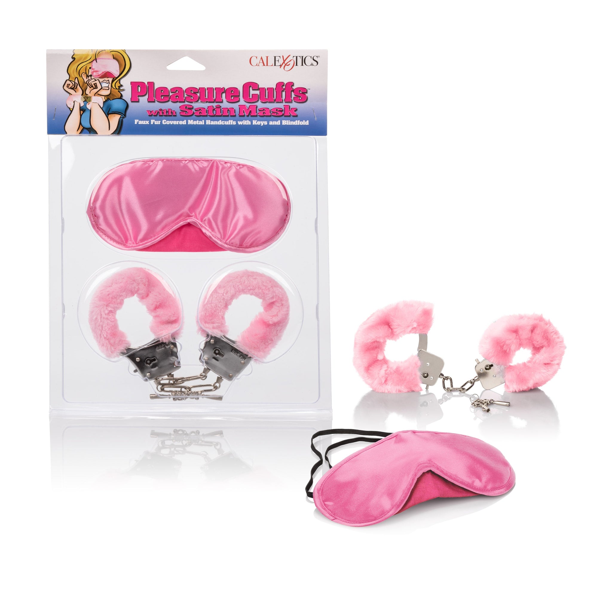 Pleasure Cuffs With Satin Mask Adult Bondage Kit Set > Bondage Gear > Handcuffs - Tophatter Daily Deals