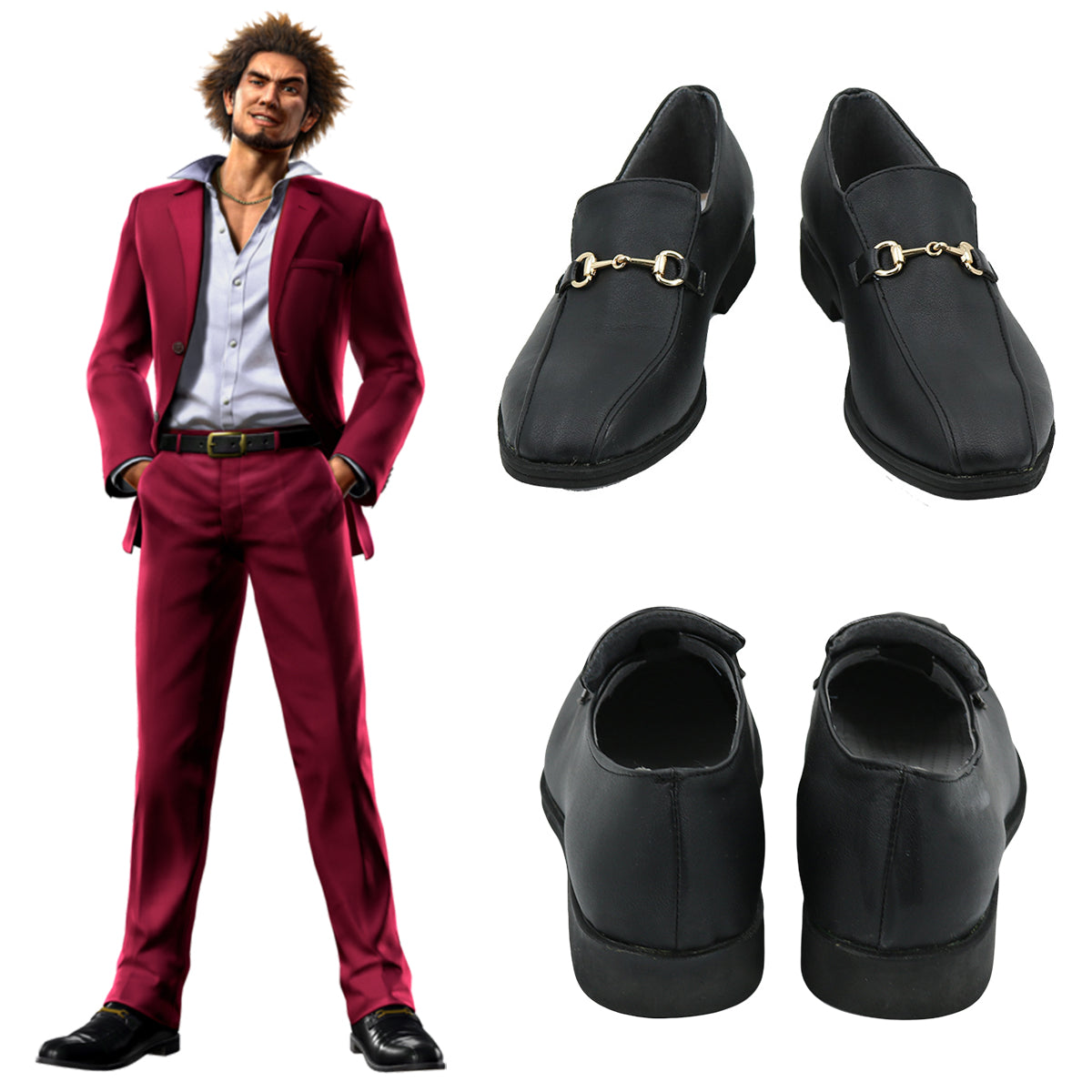 Yakuza 7 Ichiban Kasuga Black Cosplay Shoes Shoes/Boots - Tophatter Daily Deals