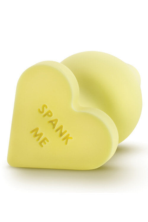 Blush Play with Me Naughty Candy Heart Plug "Spank Me" - Yellow Sex Toys - Tophatter Daily Deals