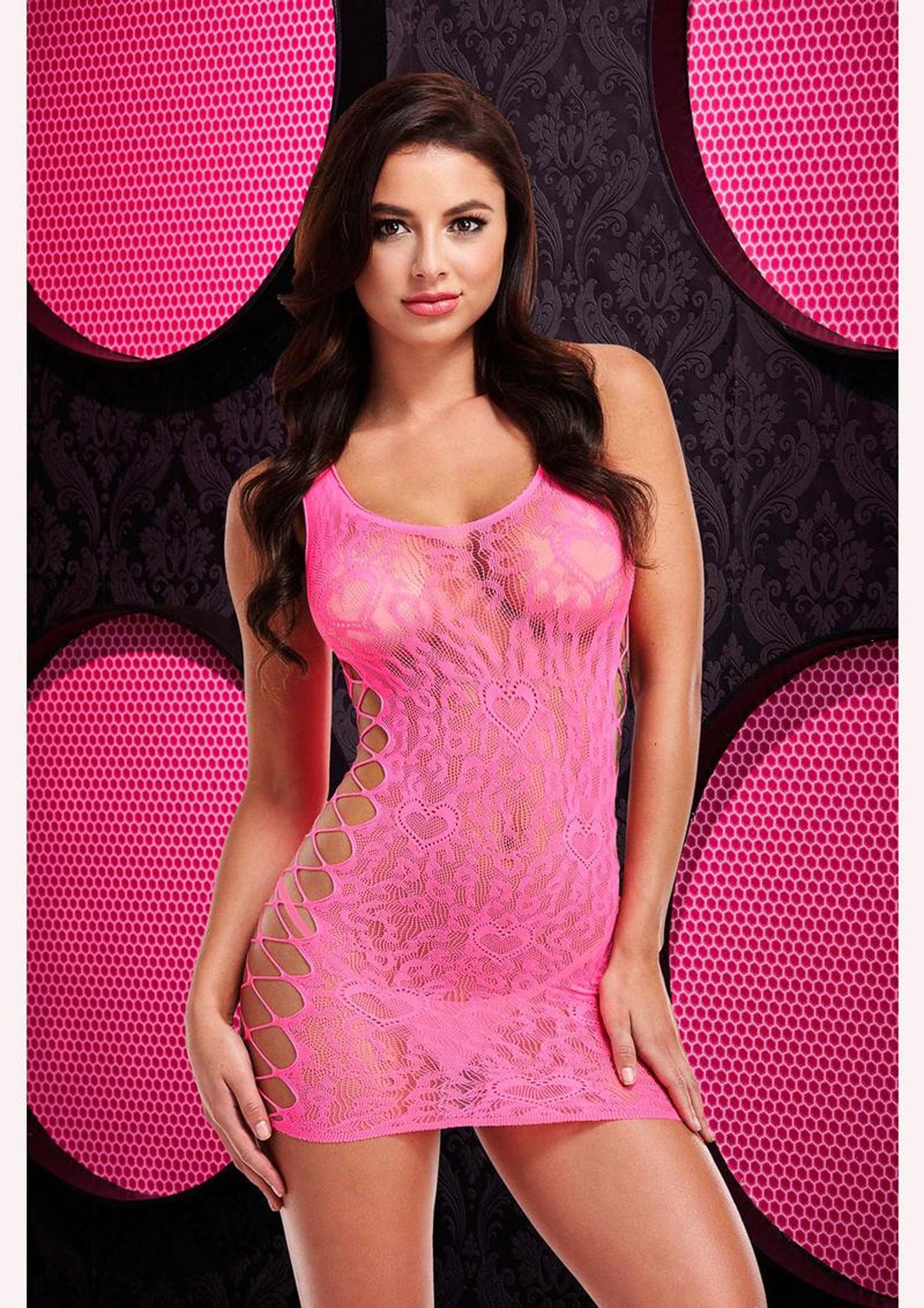 Leopard Lace Pink Mini Dress Erotic Clubwear One Size Fit > Clothes > Dresses and Chemises - Tophatter Daily Deals