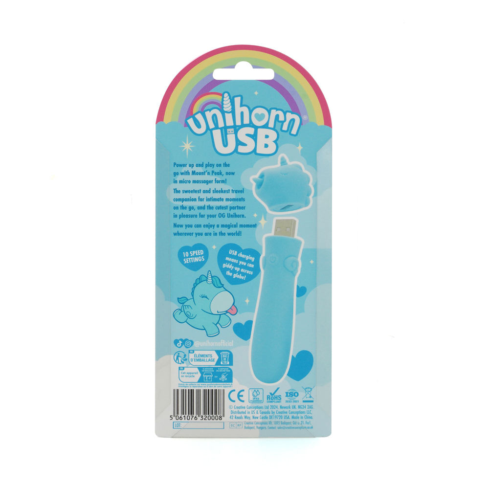 Karma Lilac Unihorn USB (Blue) – Compact Rechargeable Silicone Vibrating Bullet > Vibrators > Ladies > Clitoral Vibrators and Stimulators - Tophatter Daily Deals
