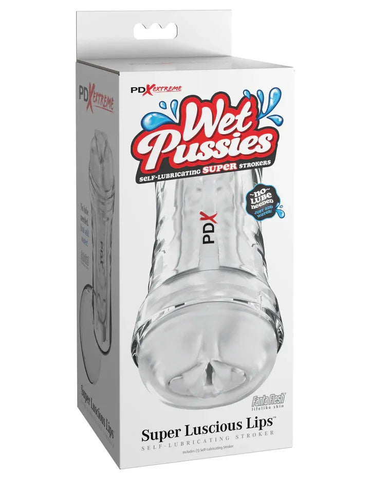 Pdx Extreme Wet Pussies Super Luscious Lips – Self-Lubricating Stroker > Sex Toys For Men > Masturbators > Manual - Tophatter Daily Deals