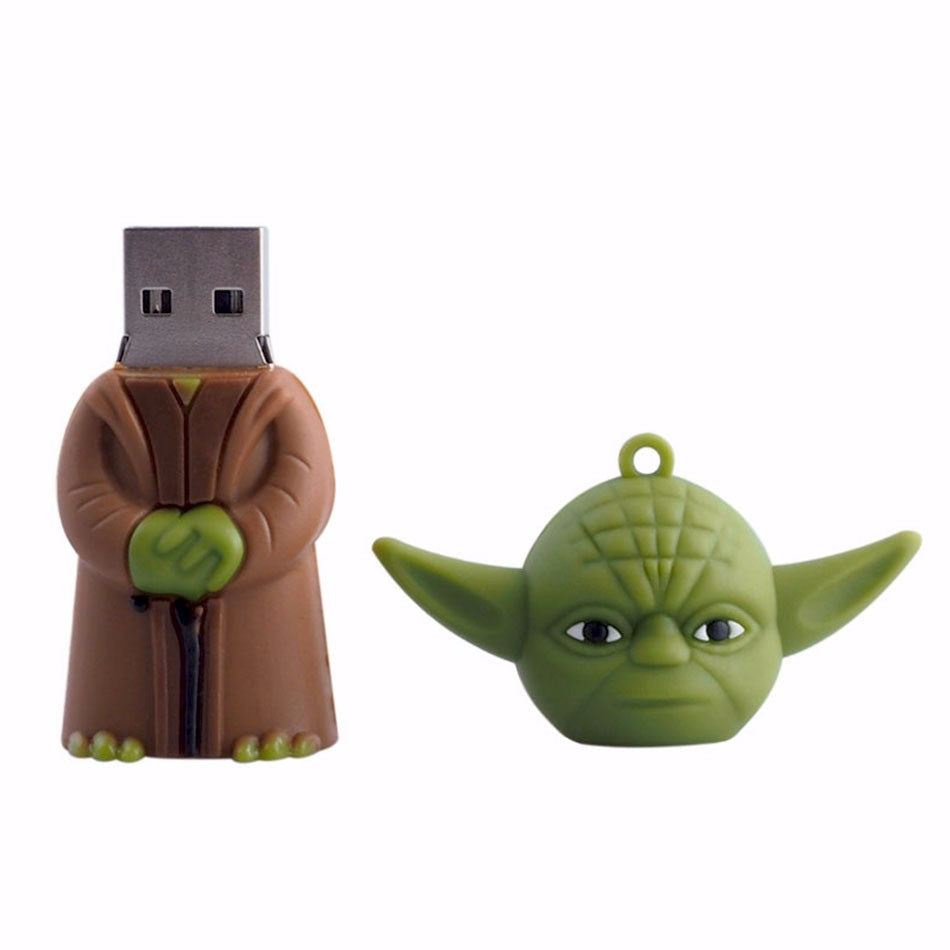Star Wars Cartoon Yoda USB Flash Drive 2.0 Rubber Memory Stick 16gb USB Flash Drive - Tophatter Daily Deals