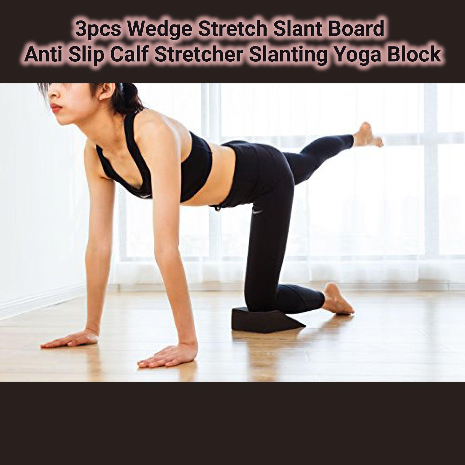 Slant Boards for Squats - 3x Wedge Stretch Slant Squat Boards Slanting Yoga Block for Exercise Gym Fitness Yoga - Tophatter Daily Deals