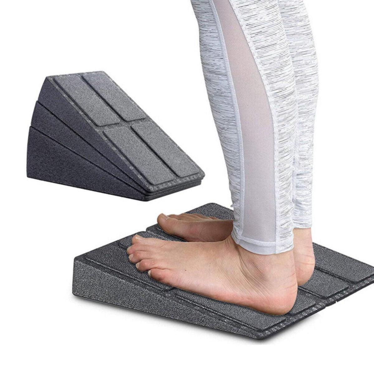 Slant Boards for Squats - 3x Wedge Stretch Slant Squat Boards Slanting Yoga Block for Exercise Gym Fitness Yoga - Tophatter Daily Deals