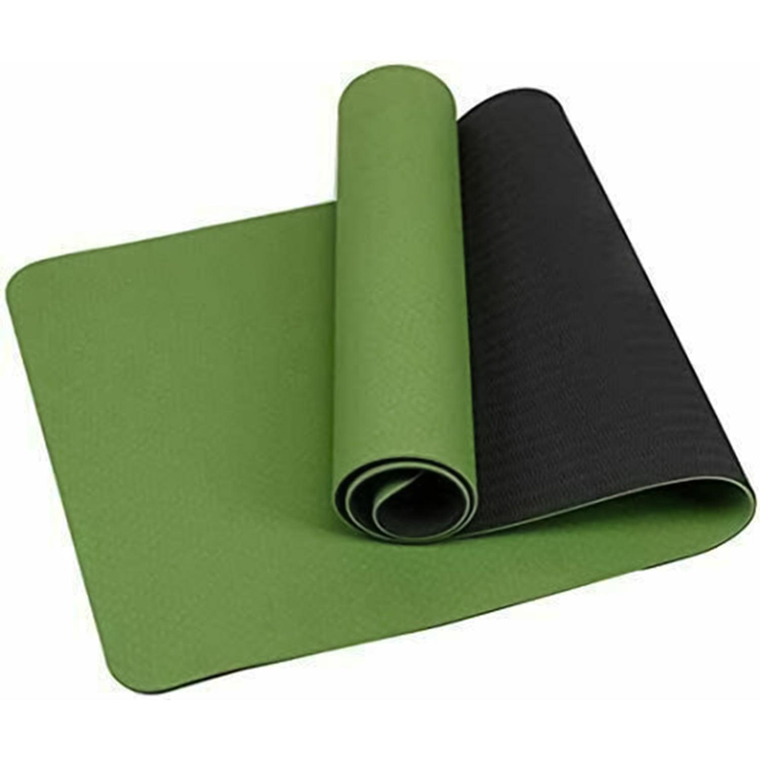 Thickest Yoga Mat - TPE Gymnastics Mat, Training Mat, Non-Slip Pilates Mat, Yoga Fitness Mat, Eco friendly Yoga mat for fitness Gym Green Yoga & Pilates Mats - Tophatter Daily Deals